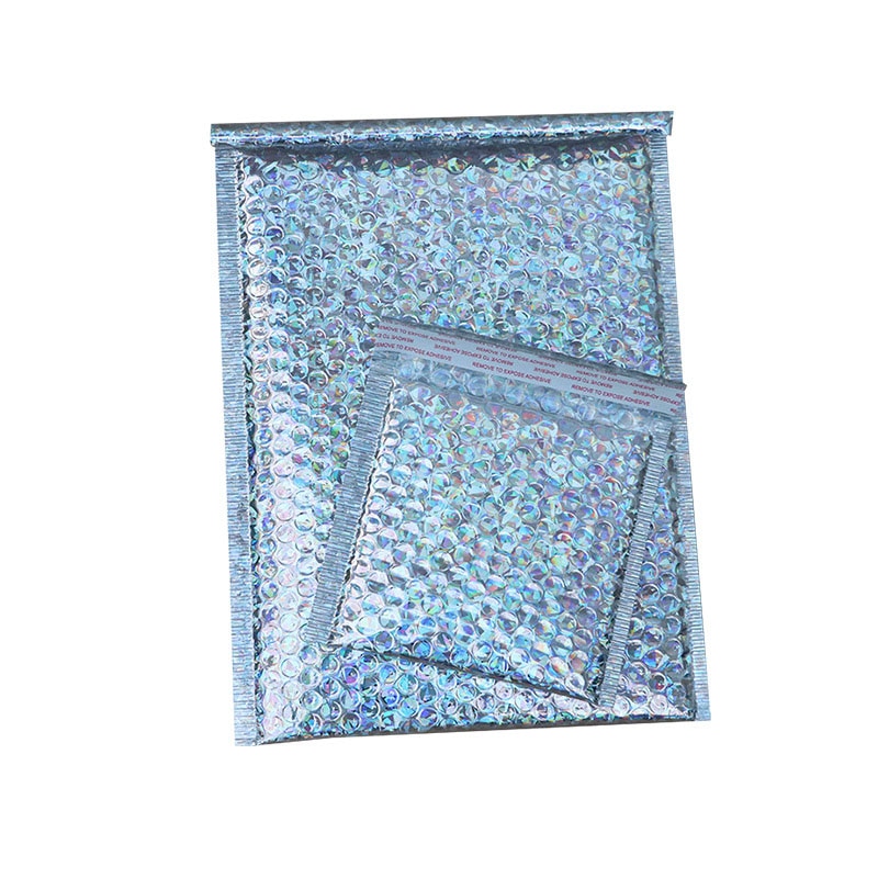 Blue Aluminized Film Bubble Envelope Mailer Cosmetics Clothing Valuables Protect Shockproof Padded Packaging Bags