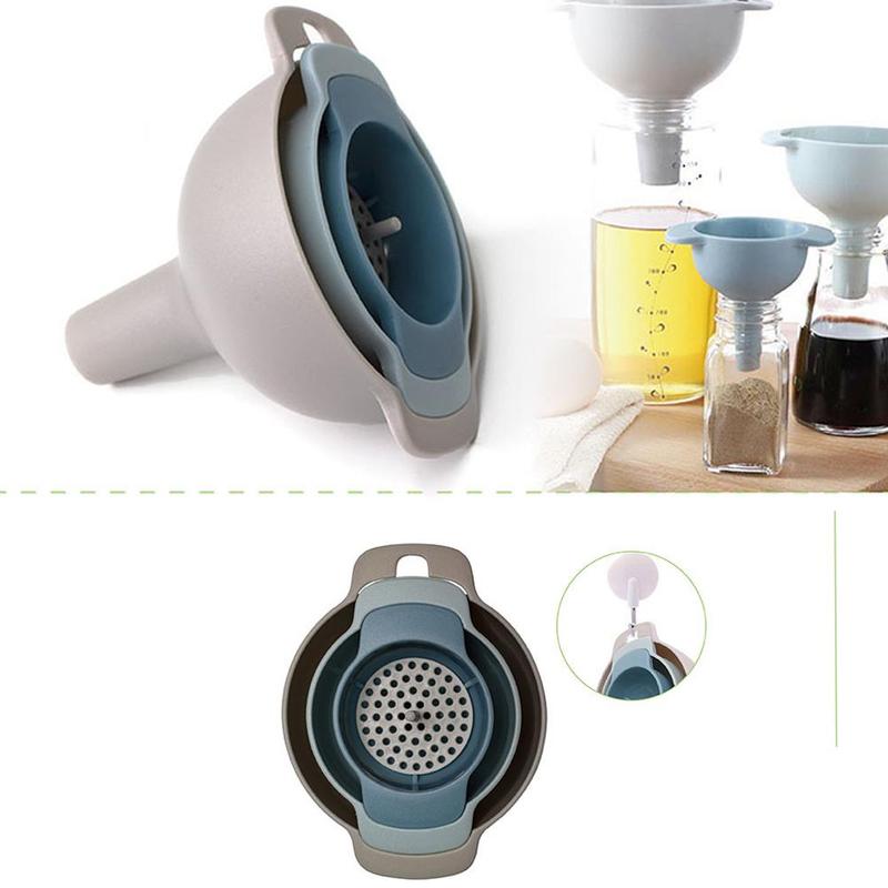Filter Multi-Function Funnel Set Filter Oil Can Household Oil Hopper Sub-Packaging Plastic Funnel Kitchen Tools