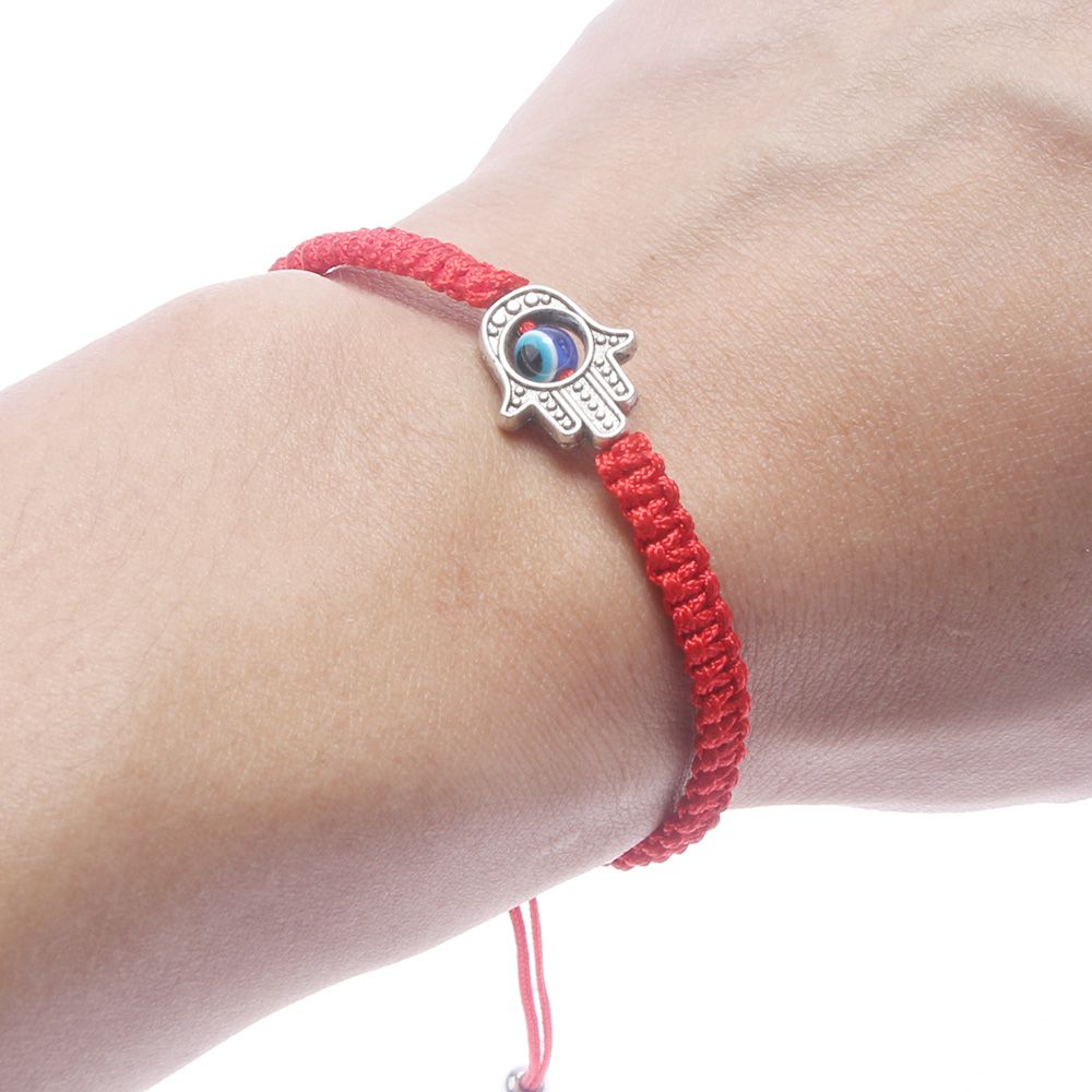 Geluk Kabbalah Red String Draad Hamsa Armbanden Blauw Turkse Evil Eye Charm Vrouwen Handgemaakte Vriendschap Sieraden