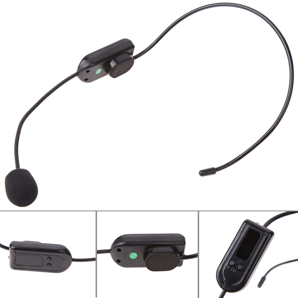 FM Wireless Microphone Headset Megaphone Radio Mic Portable For Loudspeaker/ Teaching/Tour Guide/ Sales /Meetings