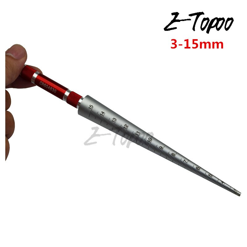 1-6.5mm 3-15mm 15-30mm 30-45mm Conical Feeler Gauge Taper Cone Cylinder Gauge For Measuring Hole Size Diameter Taper Gauge tool: 3-15