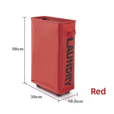 Opvouwbare Wasmand Vuile Kleren Mand Kleding Organizer Yoga Opbergmand Home Assortiment Doos Met Wiel Wasmand: Rood