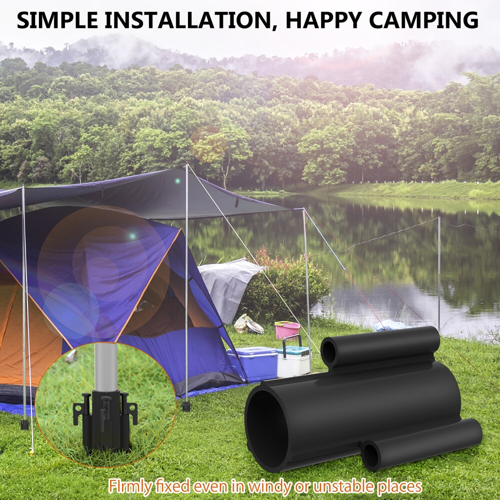Outdoor Camping Luifel Staaf Houder Winddicht Wandelen Luifel Tent Beugel Vaste Buis Nail Haringen Tent Pole Accessoires
