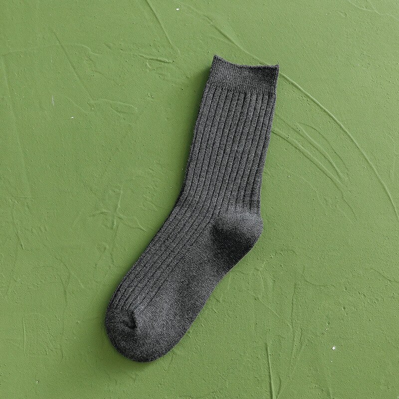 korean style women streetwear cotton socks woman calcetines de la mujer meias mulher skarpetki kobieta skarpety meia chaussette: Dark gray