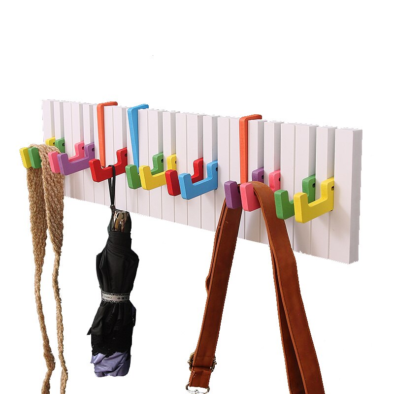 Portemanteau mural en bois, porte-manteau pour clés de Piano, porte-manteau mural, décoration murale, porte-clé, porte-chapeaux, étagère de rangement en bois