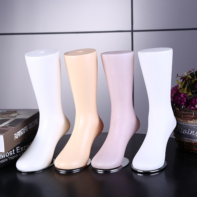 Mannequin Pied Pour Exposition Chaussettes - Modèle Plastique Blanc Épaissi - Taille 29.5cm - Pour Photos Et Boutiques