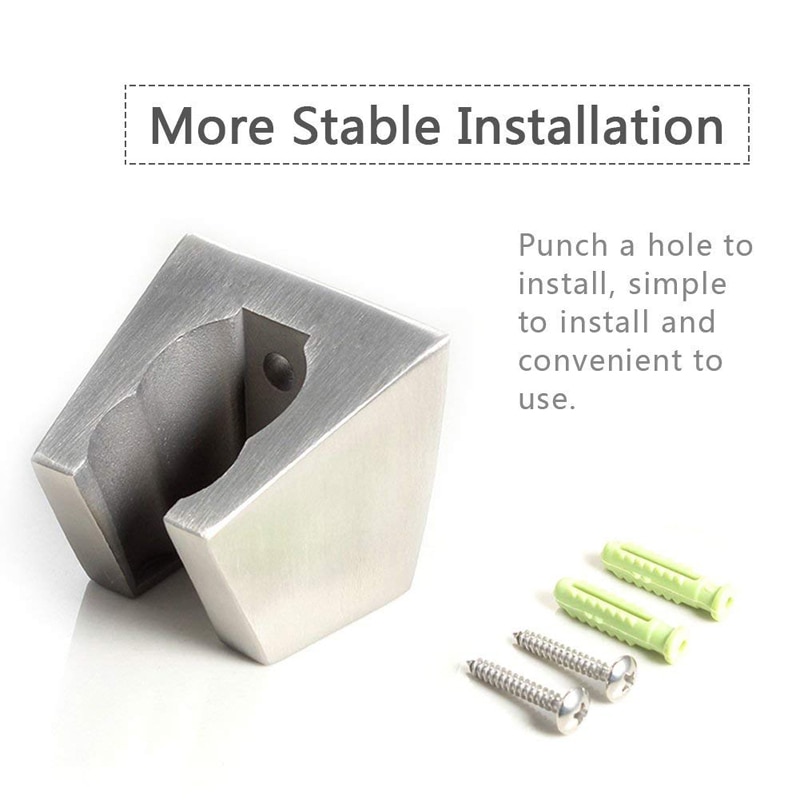 SUS304 stainless steel hand-held shower head bracket fixed base adjustable bathroom shower accessories