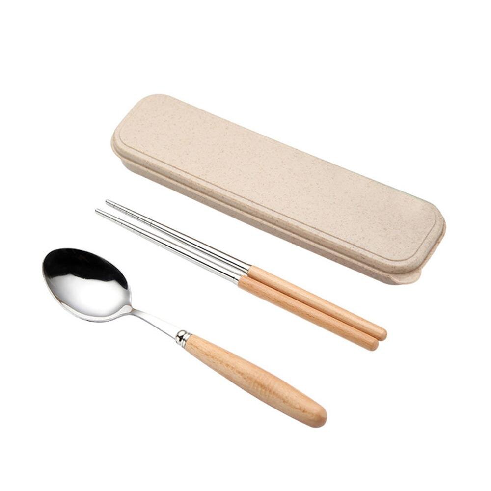 Juego de vajilla de Metal, juego de vajilla de acero inoxidable, para el hogar, oficina, viajes, Camping, cubiertos, accesorios de vajilla de cocina portátil: NO.5