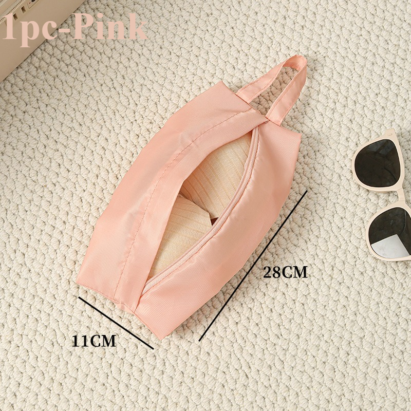 Bolsa organizadora de ropa interior, bolsa de almacenamiento de ropa interior multifunción de viaje, calcetines portátiles para ropa interior, bolsas de accesorios de lencería: Rosa