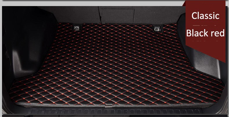 Custom fit car Trunk mats for Lexus NX 200 200T 300h NT200 NX200T NX300H F Sport RX waterproof leather carpet rugs: Black red