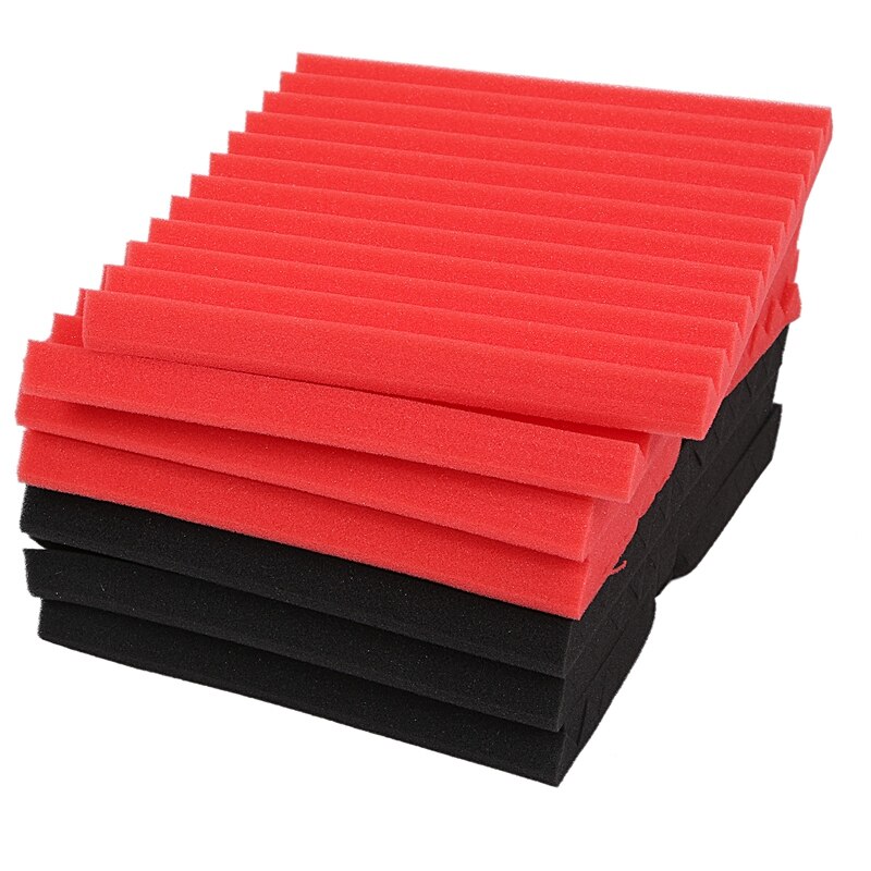 12 stk akustikpaneler lydisolerende skum akustiske fliser studieskum lydkiler 1 tomme  x 12 tommer  x 12 tommer
