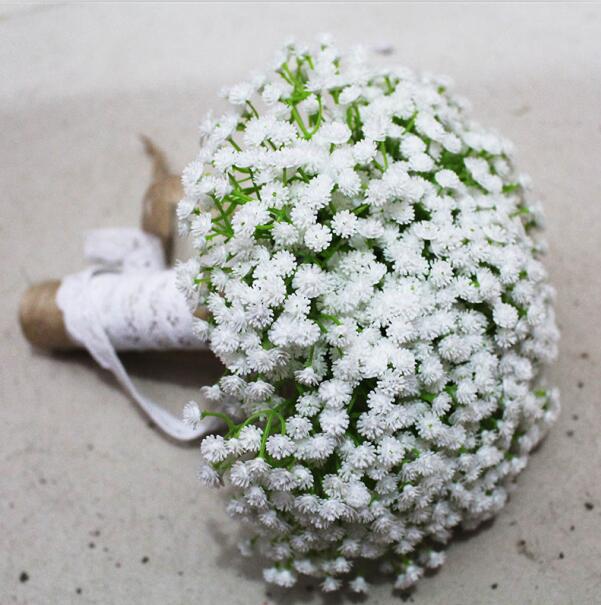 Echt Fotos Künstliche Weiß Kleine Blume Hochzeit Strauß SchöNe Hochzeit Zubehör Blumenstrauß Mariage: Ursprünglich Titel