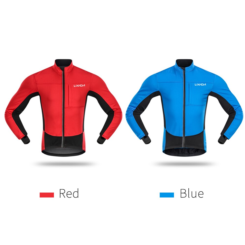 Lixada heren winter thermische winddichte fietsjas mtb fiets windjack waterdichte sportkleding sportkleding