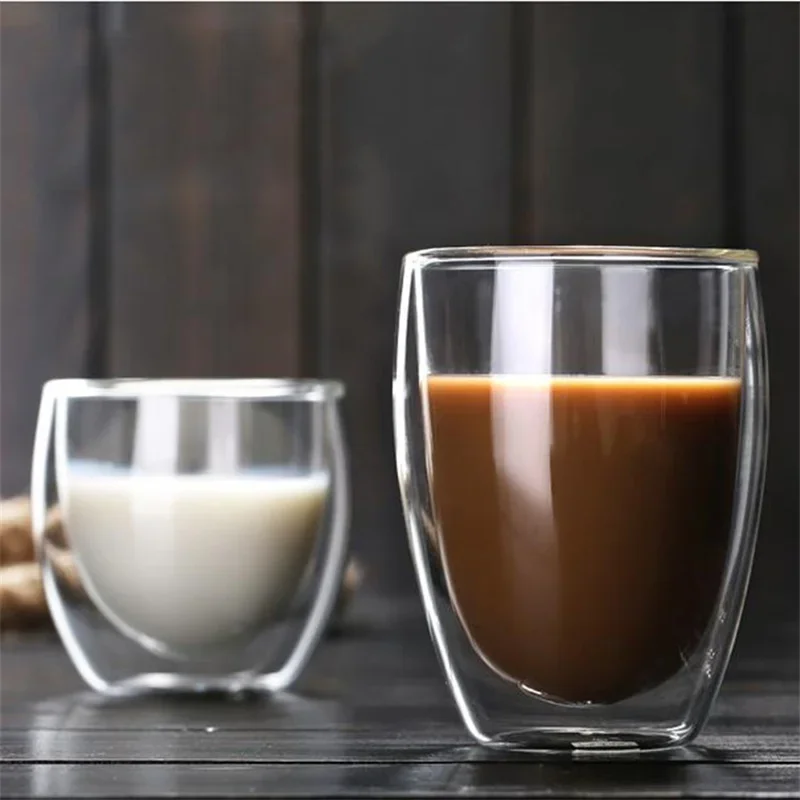 5 maten dubbelwandige geïsoleerde glazen beker heldere espresso koffiemokken handgemaakte biermok thee melkglas whisky glazen kopjes drinkgerei