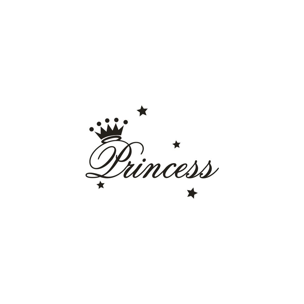 Vinyl Kroon Prinses Muurstickers Babykamer Kleuterschool Art Decals Muurstickers Home Decoratie Woonkamer Poster Waterdicht