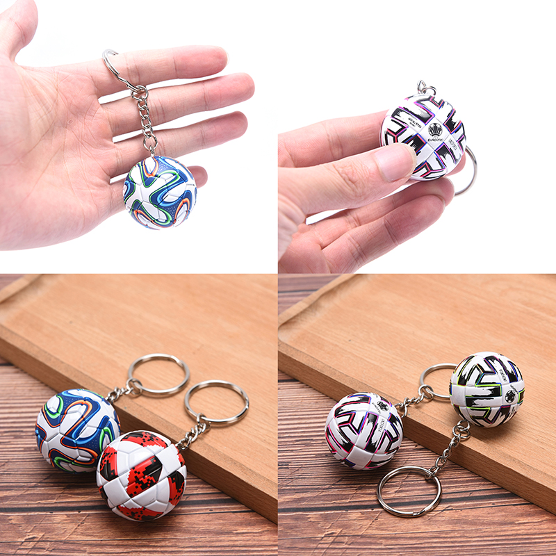 1Pc Pu Voetbal Lederen Sleutelhanger 3d Sport Voetbal Sleutelhangers Souvenirs Voor Mannen Voetbal Fans Sleutelhanger Boyfriend