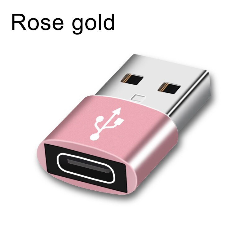 Adattatore da USB a tipo C Convertitore connettore femmina USB 3.1 tipo C Trasferimento dati di ricarica standard per iPhone MacBook