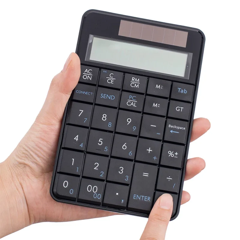 2.4G Wireless Keyboard Mini 2-in-1 Wireless USB Numeric Keypad With Calculator Display Screen Keyboard For PC Laptop Office