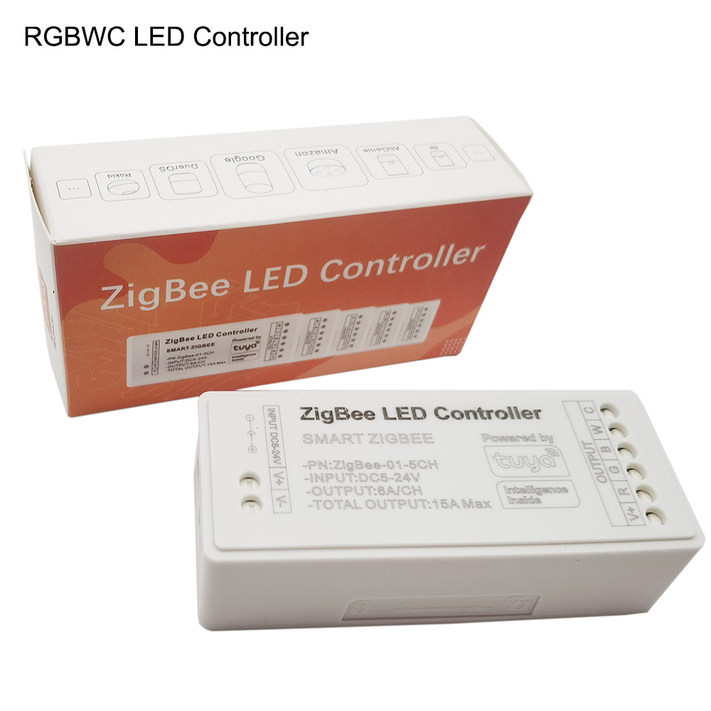 DC5-24V Smart TUYA Zigbee APP controller Single Color CCT RGB RGBW RGB+CCT Light Strip Timing Controller For 5050 5630 led strip: RGB CCT