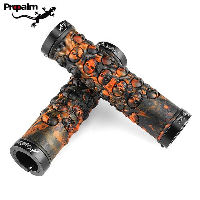 Propalm Bicycle Grips Anti-skid Comfortable Rubber Bike Handlebars Grips Lock-on Mountain Road Bike Handle Bar Grips For Cycling: 702EP Orange