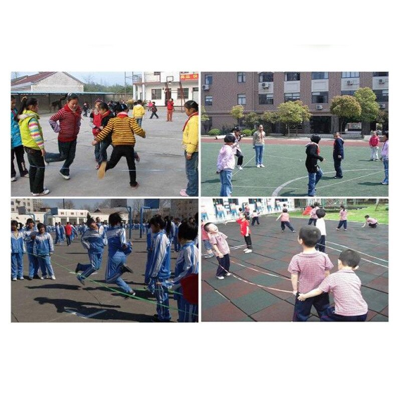 1 Stuk Springtouw Outdoor Kinderen Speelgoed Spelletjes Voor Kinderen Sporting Oefening Jongens Meisjes Elastische Rubber Schoolbenodigdheden 320 Cm