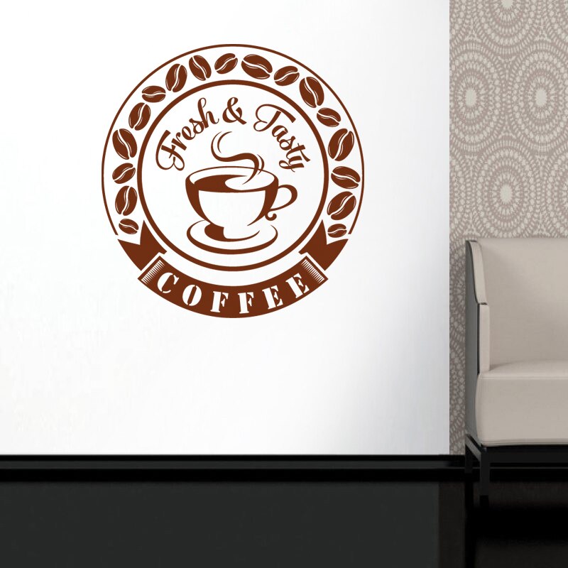 Coffee Shop Sticker Milk tea Decal Cafe Cup Poster Vinyl Art Wall Decor Mural Decoration Break Bread Glass Decals