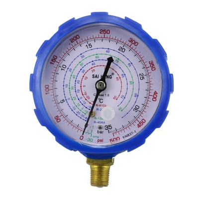 Buen aire acondicionado colector de alta/Baja Presión R134a R404a R22 R410a manómetro de presión de refrigerante con válvula de 500PSI 800PSI