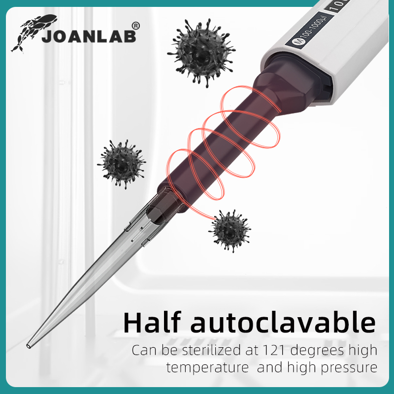 Joanlab Laboratorium Pipet Plastic Pipetten Dropper Handleiding Digitale Verstelbare Micropipet Lab Apparatuur Met Pipet Tips