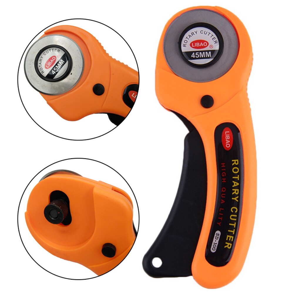 Stijlvolle 45mm Rotary Cutter Premium Quilters Naaien Quilten Stof Snijden Craft Tool draagbare Lederen
