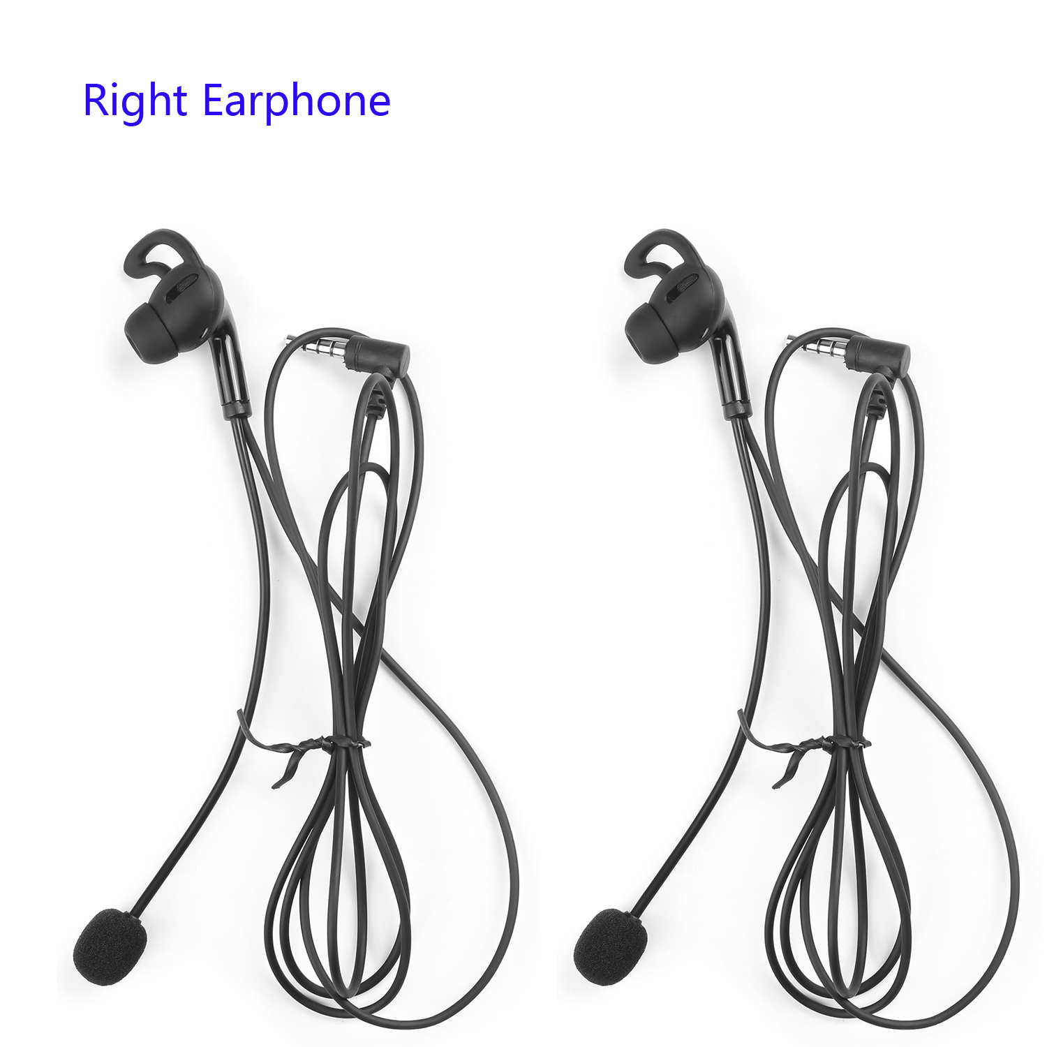 2 Stuks Ejeas Scheidsrechter In-Ear Oortelefoon 3.5Mm Audio Ronde Plug Interface Voor Fbim V4c Plus V6c Pro Rechter Oor Intercom Headset: Rood