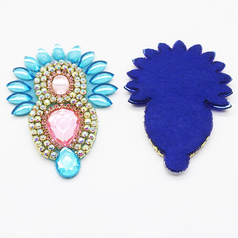 2Pcs60*90Mm Prachtige Steentjes Decal Decoratie, Kleding Naaien Decoratie, Ambacht Decoratie, Partij Decoratie