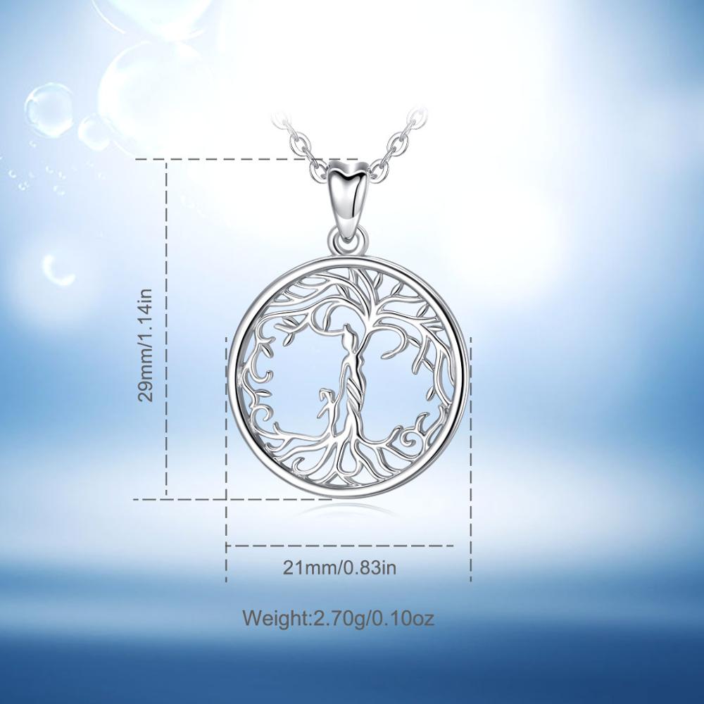 EUDORA Sterling Silver Tree of Life Collana Regalo per la Mamma Regalo per la Nonna Regalo per la Donna Delicata Catena o solo pendente CYD437