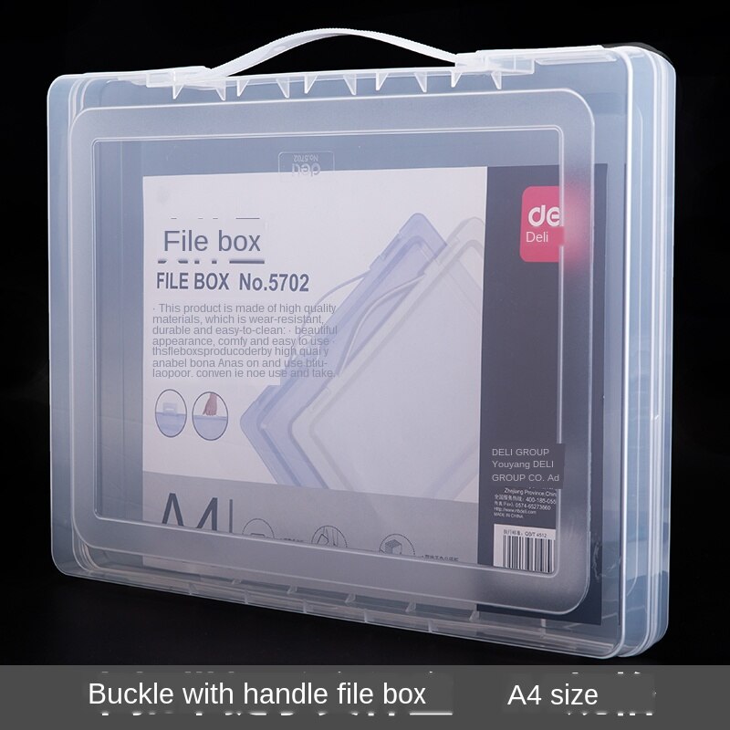 Home Documents Storage Box A4 Transparent File Box File Folder Certificate Information Data Desktop locker Storage Box: Style 4