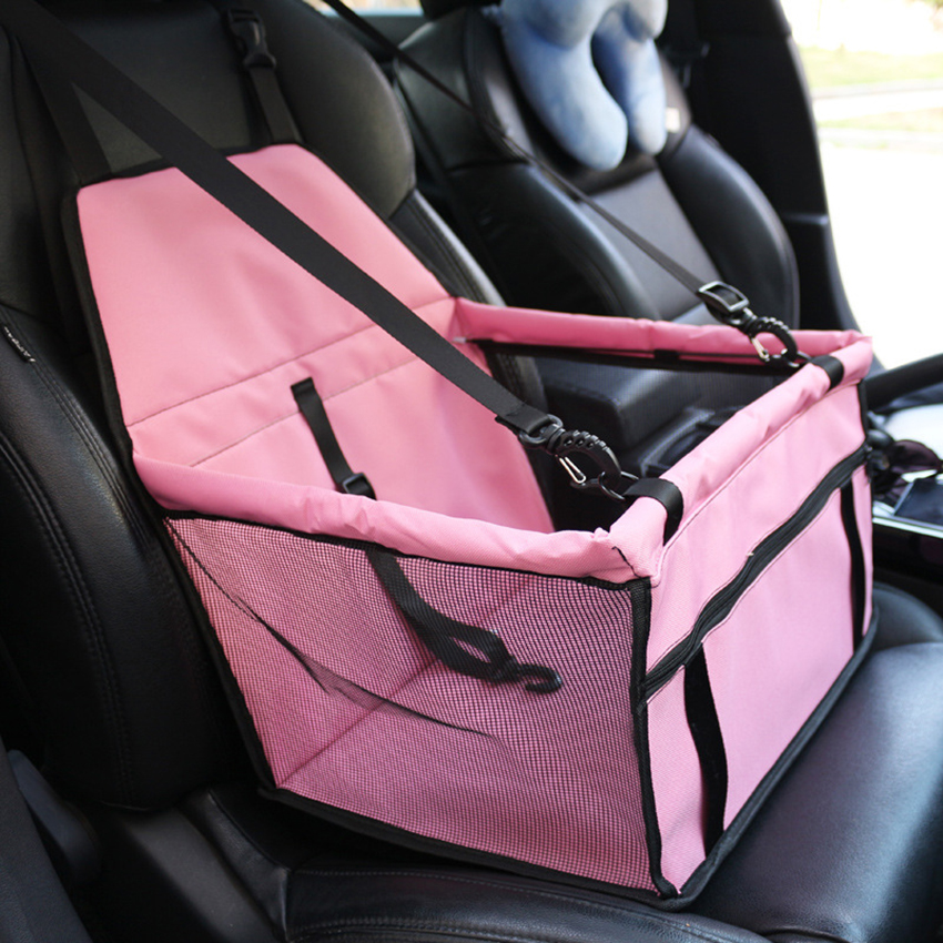 Bolsa de transporte para perro, cesta para asiento de coche, segura para casa, gato, cachorro, cesta de viaje