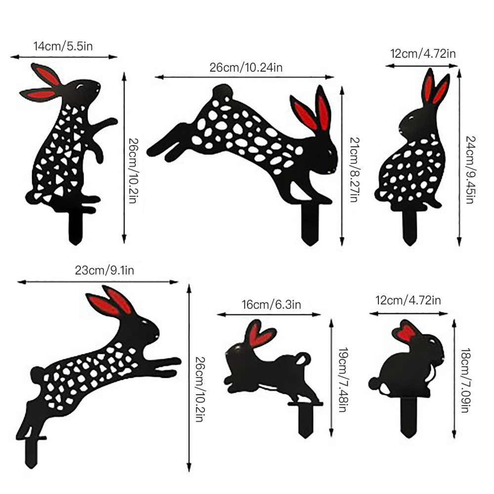 Easter Decorations Home Garden Ornament Lawn Stakes Art Playful Bunny Party Wedding Gardening Ornaments