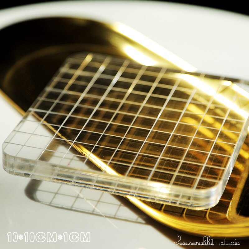 High Transparent Acrylic Color Block Transparent Backboard DIY Scrapbook Album Clear and Transparent Seal Stamping Block