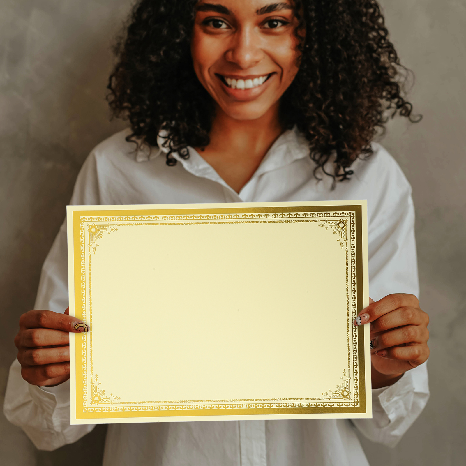10 hojas de cubierta de certificado de diploma en blanco, papel de estampado en plateado para uso doméstico, marco de documentos , premio de graduación