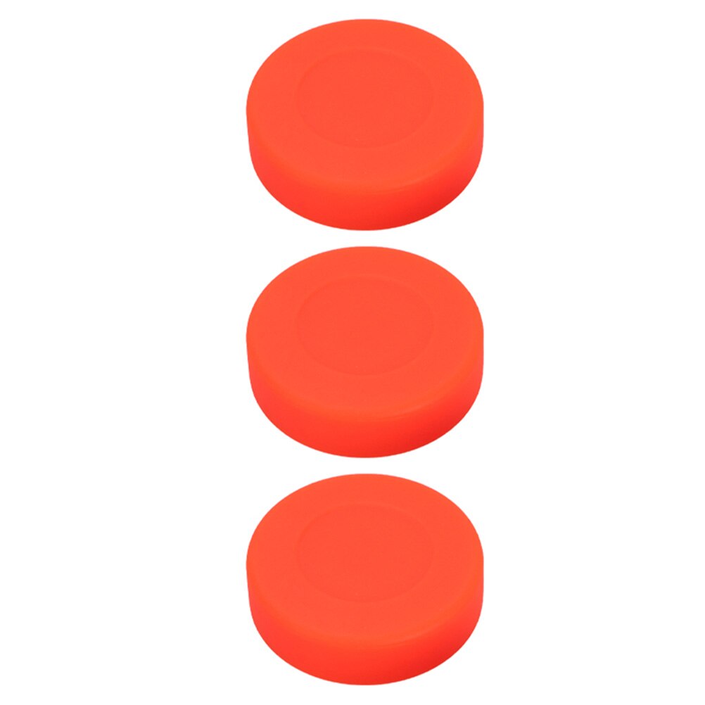 3 stück hockey-trainingspucks, spielpucks, straßenhockeybälle für das training (orange)