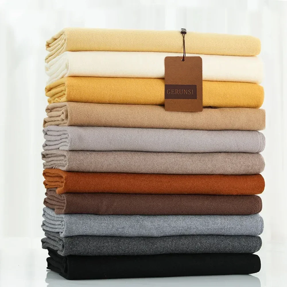 Winter Cashmere Scarf Women Thick Warm Pashmina Shawls Wraps Solid Color Tassel Lady Blanket Echarpe Bufanda Hijab