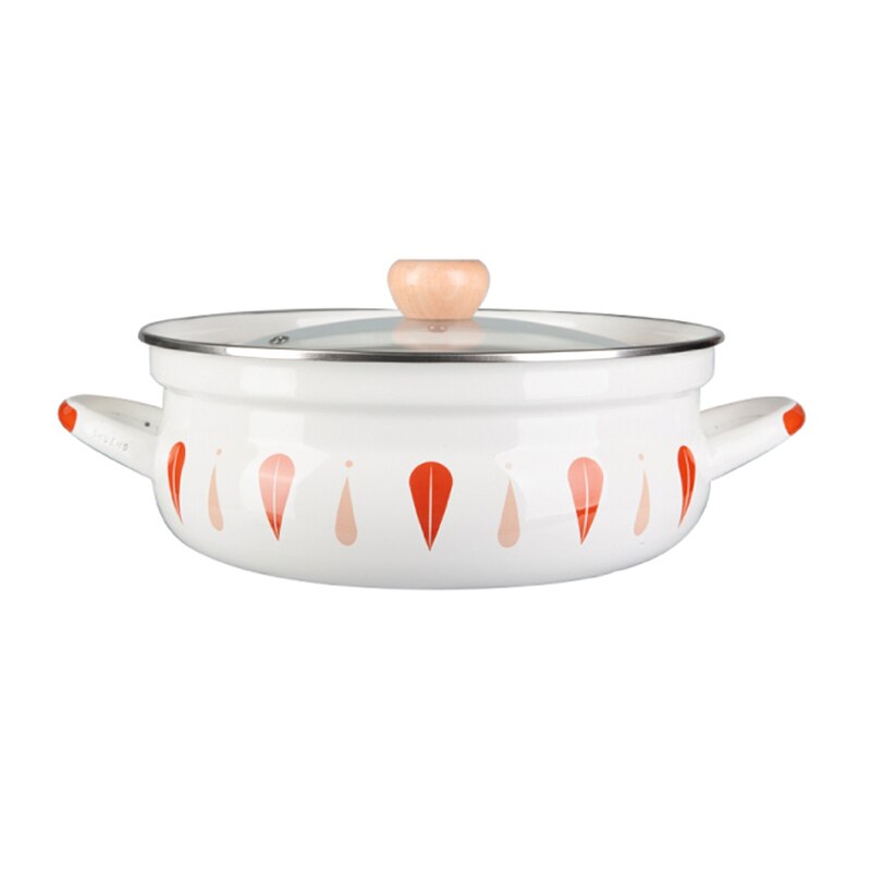 Household Four Seasons Large Capacity Enamel Stew Pot Pot Gas Induction Cooker Special Use Simple Thickened Soup Stew Cooker