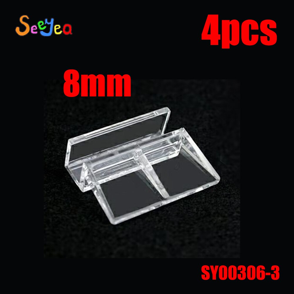 Soporte de tapa de acrílico para acuario, Clip para tapa superior de Acuario, estante de soporte, suministros para pecera: 8mm-4pcs-00306-3