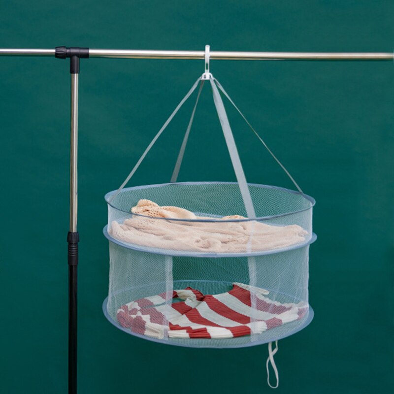Accueil vêtements stockage panier séchoir étendoir pliant vêtements suspendus panier à linge sèche-linge pull Anti-déformation séchage Net