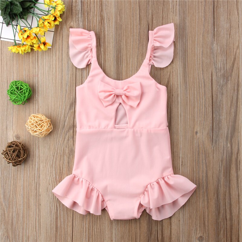 Girls Swimwear Cute Kids Swimsuit with Bowknot Baby Girl Bathing Suit One Pieces Swim Wear For Children Swimming Costume: 2 to 3 years
