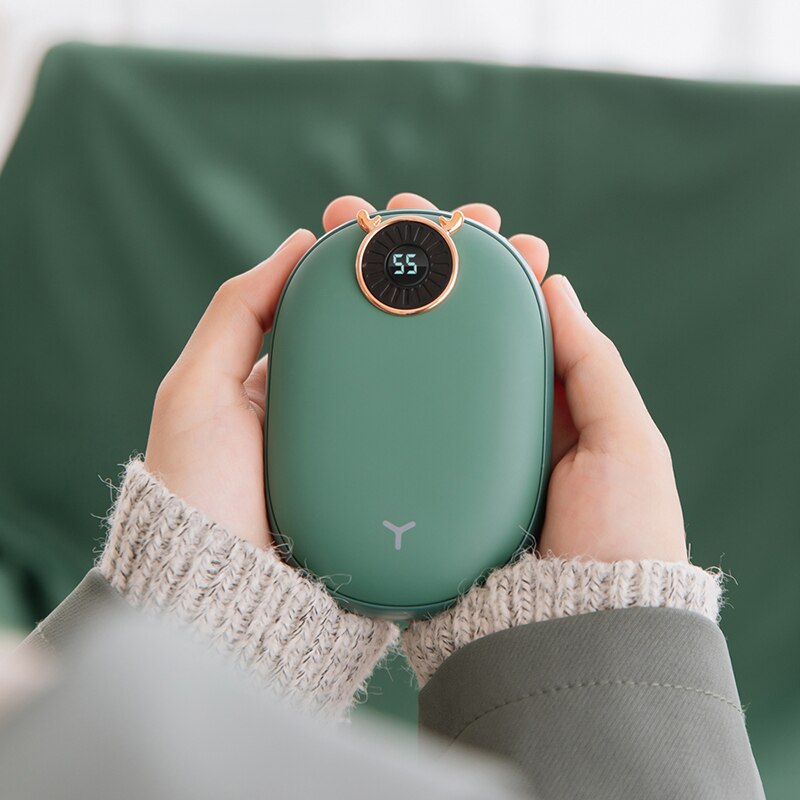 Handwarmer powerbank 2 in 1 usb mini powerbank winter handwarmer warmtekussen usb oplaadbare verwarming met digitaal display