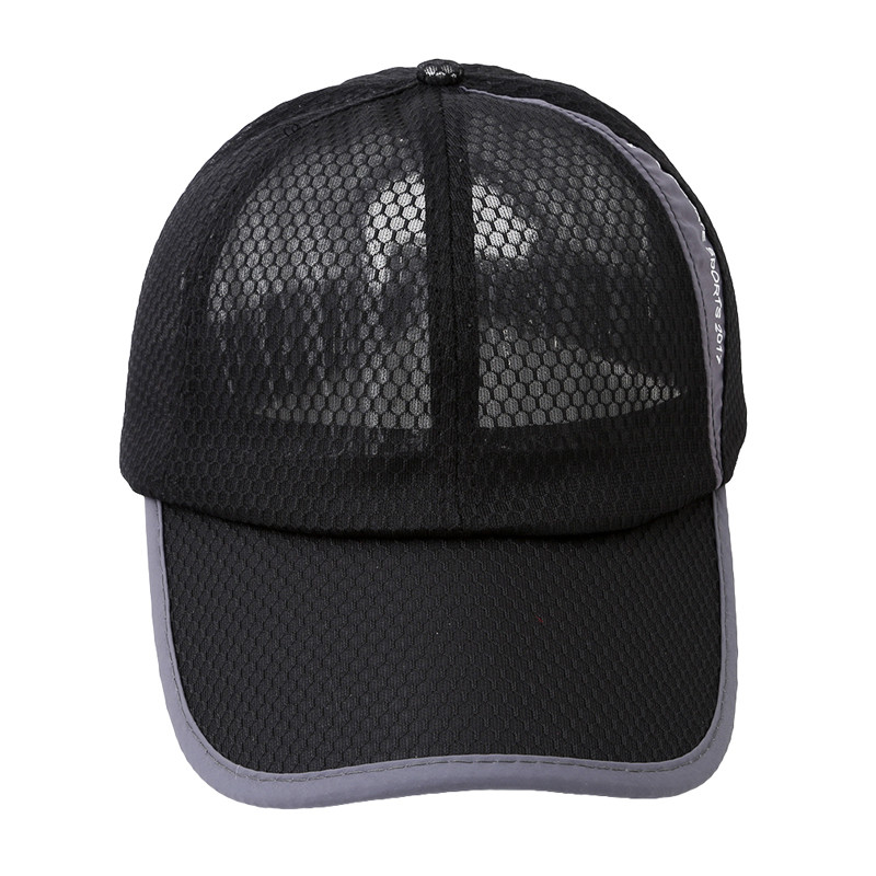 Unisex sommer åndbar golf kasket hat til kvinder mænd mesh cap snapback hat golf cap mænd sport mærke hat golf cap mænd: Sort