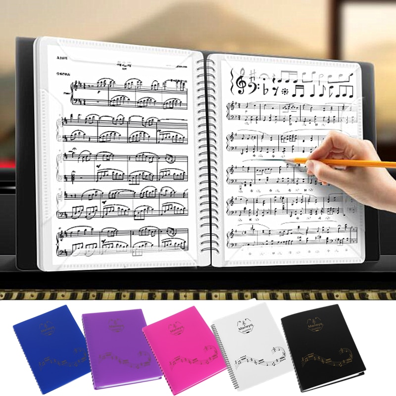 60 Pagina 'S A4 Muziek Praktijk Notebook Piano Viool Universal Vijf-Lijn Muziek Score Accessoires Opslag Houder