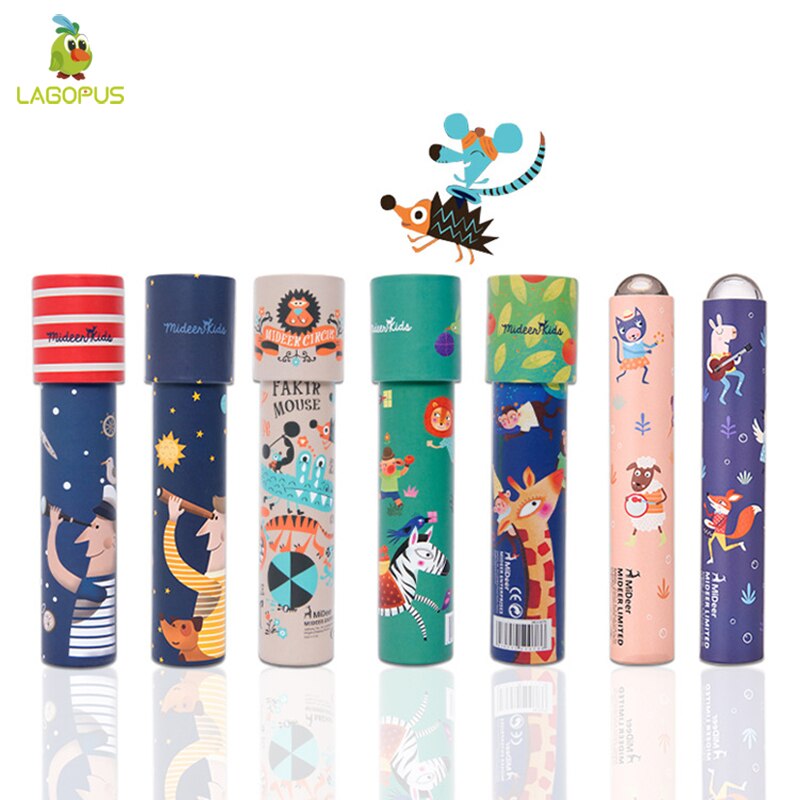 1 stück Gelegentlich Senden Kinder Cartoon Tier Kaleidoskop Vielzahl Prisma Bunte Welt Bildungsvorschul Wissenschaft Spielzeug Kinder