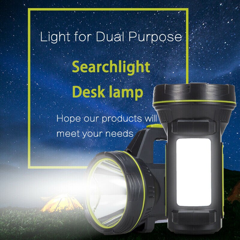 The Powerful Rechargeable Spotlight LED Flashlight Handle Spotlight Ultra-long Standby Torch With USB Output As A Power Bank