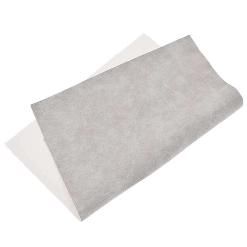21 x 29cm a4 faux ruskind stof farverigt syntetisk læder til buesko tasker tøj diy syemateriale pu læder: Sølv