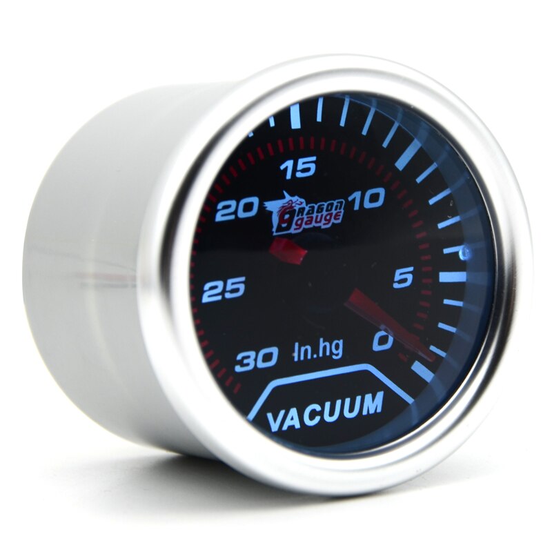 2&quot; 52MM Universal Vacuum Car Gauge -30~0 in.Hg Meter Auto White LED